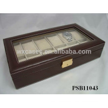 leather watch travel case wholesale for 12 watches with different color options